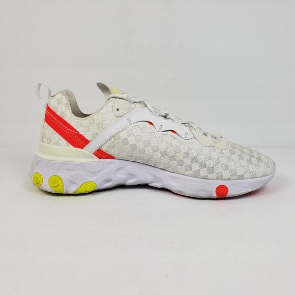 Nike React Element 55 Mens Size 13 White Crimson Volt Athletic Sneaker Shoes main image 11
